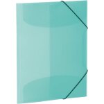 Tianyi - chemises a elastique translucide en turquoise, a4, plastique robuste, avec 3 rabats intrieurs, ...