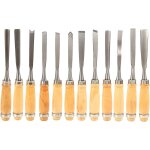 Tianyi - ciseaux a bois, ensemble de 12 outils de sculpture sur bois en acier au carbone avec sac, outil ...