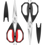 Tianyi - ciseaux de cuisine, 2 pices ciseaux de cuisine professionnel multiusage 23, 5 cm acier inoxydable ...