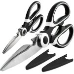 Tianyi - ciseaux de cuisine en acier inoxydable multiusage lot 2 pcs ciseau cuisine en acier inoxydable ...