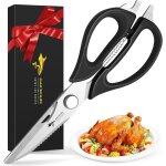 Tianyi - ciseaux de cuisine polyvalents dmontables en acier inoxydable avec poigne confortable, ciseaux ...