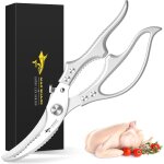 Tianyi - ciseaux de cuisine, ciseaux a viande, poulet robustes avec poigne antidrapante et fermeture ...