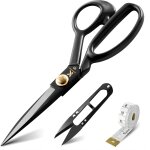 Tianyi - ciseaux a tissu pour gaucher ¿ ciseaux en acier au carbone galvanis de 26, 8 cm (10, 5 pouces), ...