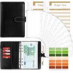 Tianyi - classeur budget avec enveloppe budget, classeur a6 budget planner sets en pu cuir, carnet budget ...