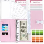 Tianyi - classeur budget avec enveloppe budget, classeur a6 budget planner sets en pu cuir, carnet budget ...