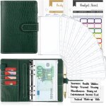 Tianyi - classeur budget avec enveloppe budget, classeur a6 budget planner sets en pu cuir, carnet budget ...