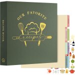 Tianyi - classeur de recettes rigide 3 anneaux, grand classeur souple avec 8 intercalaires et 2 autocollants, ... Tianyi - classeur de recettes rigide 3 anneaux, grand classeur souple avec 8 intercalaires et 2 autocollants, ...