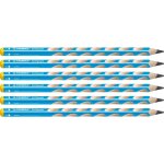 Tianyi - crayon graphite ergonomique easygraph - lot de 6 crayons graphites hb (bleu clair) - gaucher ...