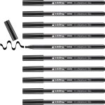 Tianyi - edding 1255 feutre calligraphie - noir - 10 stylos - pointe calligraphique 3, 5 mm - feutre ...