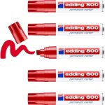 Tianyi - edding 800 marqueur permanent - rouge - 5 stylos - pointe biseautée 4 - 12 mm - pour des marquages ... Tianyi - edding 800 marqueur permanent - rouge - 5 stylos - pointe biseautée 4 - 12 mm - pour des marquages ...