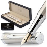 Tianyi - ensemble de stylo plume, extra fine plume, comprend 24 cartouches d'encre et un convertisseur ...