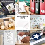 Tianyi - evergreen goods 40 feuilles a4 papier vinyle blanc brillant imperméable auto adhésif, impression ... Tianyi - evergreen goods 40 feuilles a4 papier vinyle blanc brillant imperméable auto adhésif, impression ...