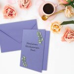 Tianyi - farbenfroh lot de 25 cartes pliantes - format b6 - avec enveloppes - violet - 120 x 170 mm - ...