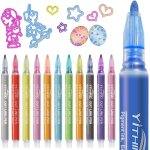 Tianyi - feutres paillettes, couleurs stylo paillette marqueur magique pour anniversaire, peinture, bricolage ...