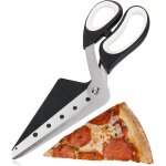 Tianyi - com - four ciseaux a pizza avec surface de service, coupe - pizza avec lames en acier inoxydable ...
