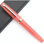 Tianyi - jinhao 82 stylo plume en acrylique avec plume en iridium (plume fine, rouge pastque transparente ...