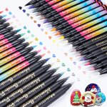 Tianyi - marqueur peinture acrylique 36 couleurs impermable feutres peinture acrylique stylo avec 12 ...