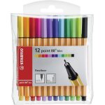 Tianyi - mini feutre pointe fine point 88 mini - pochette x 12 mini stylos feutres - coloris assortis ...