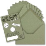Tianyi - neuser paper lot de 25 enveloppes en papier kraft - format c6 - vert - 11, 4 x 16, 2 cm - sans ...