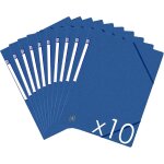 Tianyi - oxford topfile + lot de 10 chemises cartonnées sans rabats avec elastiques format a4 bleu Tianyi - oxford topfile + lot de 10 chemises cartonnées sans rabats avec elastiques format a4 bleu
