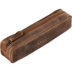 Tianyi - preston' etui en cuir trousse stylo vintage plumier pochette ronde porte - plume crayons scolaire ...