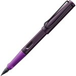 Tianyi - safari violet blackberry - stylo plume avec grip ergonomique et plume acier poli en taille f ...
