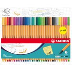 Tianyi - stylo feutre pointe fine point 88 - etui carton x 30 stylos feutres dont 5 couleurs fluo