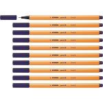 Tianyi - stylo feutre pointe fine point 88 - lot x 10 stylos feutre - bleu nuit (88 / 22)