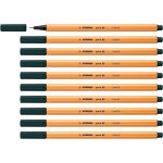 Tianyi - stylo feutre pointe fine point 88 - lot x 10 stylos feutre - vert sapin (88 / 63)