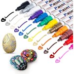 Tianyi - stylo peinture, 12 couleur marqueur peinture permanent, feutre acrylique pour verre, rond bois, ...