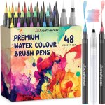 Tianyi - stylos pinceaux aquarelle, 48 marqueurs de coloration a pointe souple avec 2 pinceaux estompeurs, ... Tianyi - stylos pinceaux aquarelle, 48 marqueurs de coloration a pointe souple avec 2 pinceaux estompeurs, ...