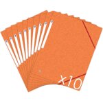 Tianyi - topfile + lot de 10 chemises cartonnees 3 rabats format a4 fermeture elastiques - pochettes ...