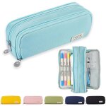 Tianyi - trousse  crayons pour adolescents et filles - 3 compartiments - grande capacit - pour l'cole ...