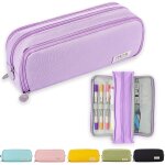 Tianyi - trousse  crayons pour adolescents et filles - 3 compartiments - grande capacit - pour l'cole ...