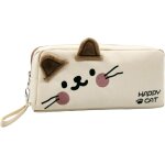 Tianyi - trousse  crayon chat kawaii pour filles garons, trousse scolaire grande capacit avec 3 compartimen ...