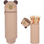 Tianyi - trousse ecole 2 en 1 en silicone souple kawaii, capybara pochette de stylo, etui en silicone ...
