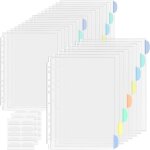 Tianyi - vakki pochettes perfores a4 avec index color, pochettes transparentes a4, utilisables comme ...