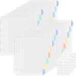 Tianyi - vakki pochettes perfores a4 avec index color, pochettes transparentes a4, utilisables comme ...