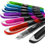 Tianyi - zebra fuente lot de 7 stylos plume jetables 1 de chaque couleur