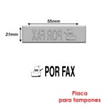 Timbre caoutchouc pour tampon encreur 55x21mm texte espagnol por fax