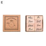 Timbres - poste vintage cursive en bois, chiffres en caoutchouc, mois anglais, semaines, dcor d'album ...