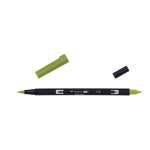 Tombow feutre dessin double pointe abt dual brush pen 158 olive noire