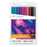 Tombow set de 10 feutres dessin double pointe abt galaxy couleurs
