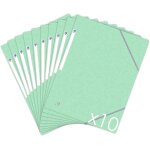 Topfile + lot de 10 chemises cartonnees 3 rabats format a4 fermeture elastiques - pochettes couleur vert ... Topfile + lot de 10 chemises cartonnees 3 rabats format a4 fermeture elastiques - pochettes couleur vert ...