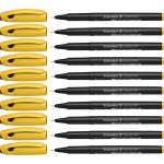 Topliner 967 stylo feutre (fineliner, pointe fine 0, 4 mm) lot de 10, jaune