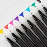 Topliner 967 stylo feutre (fineliner, pointe fine 0, 4 mm) lot de 10, turquoise