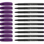 Topliner 967 stylo feutre (fineliner, pointe fine 0, 4 mm) lot de 10, violet