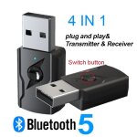 Transmetteur r�cepteur sans fil 4 en 1 bluetooth 5. 0, adaptateur audio aux de 3. 5mm pour haut - parleur ...