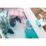 Transparent a5 intercalaire en plastique, 6 trous, a5 dividers, chat 10pcs