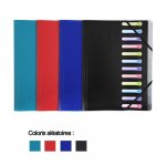 Trieur 12 compartiments 3 rabats + pochette int�rieure couleurs assorties - exacompta